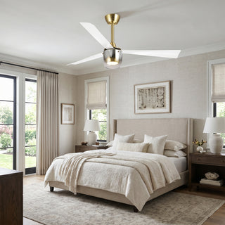 52" Noxis Modern Antique Copper LED Ceiling Fan with Remote