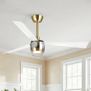 52" Noxis Modern Antique Copper LED Ceiling Fan with Remote