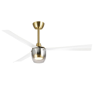 52" Noxis Modern Antique Copper LED Ceiling Fan with Remote
