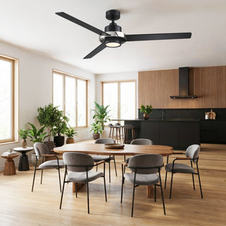 60" Neil Industrial Downrod Mount LED Ceiling Fan