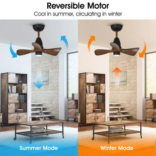 28" Kwang Farmhouse DC Motor Downrod Mount Reversible Ceiling Fan