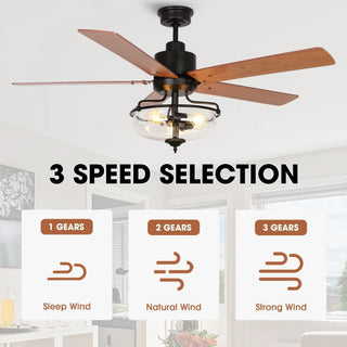 52" Mumbai Industrial Reversible Fan With Remote - Vaczon