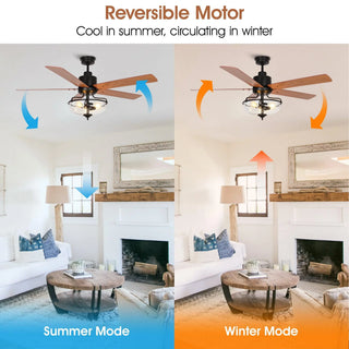 52" Mumbai Industrial Reversible Fan With Remote - Vaczon