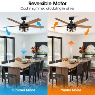 Kolkata 52 Inch Industrial Downrod Ceiling Fan with Light - Vaczon