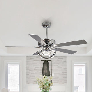 52" Zelda Modern DC Motor Downrod Mount Reversible Ceiling Fan with Remote Control