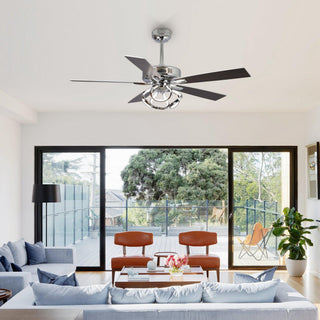 52" Zelda Modern DC Motor Downrod Mount Reversible Ceiling Fan with Remote Control