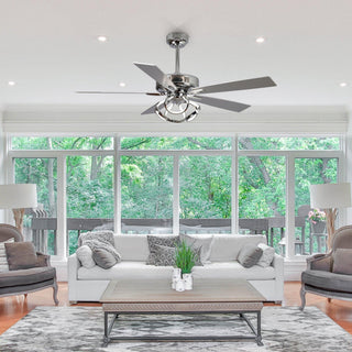 52" Zelda Modern DC Motor Downrod Mount Reversible Ceiling Fan with Remote Control