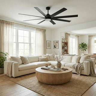 72 Inch Daugava Modern Downrod Mount Smart Fan with LED Light