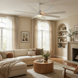 72 Inch Daugava Modern Downrod Mount Smart Fan with LED Light