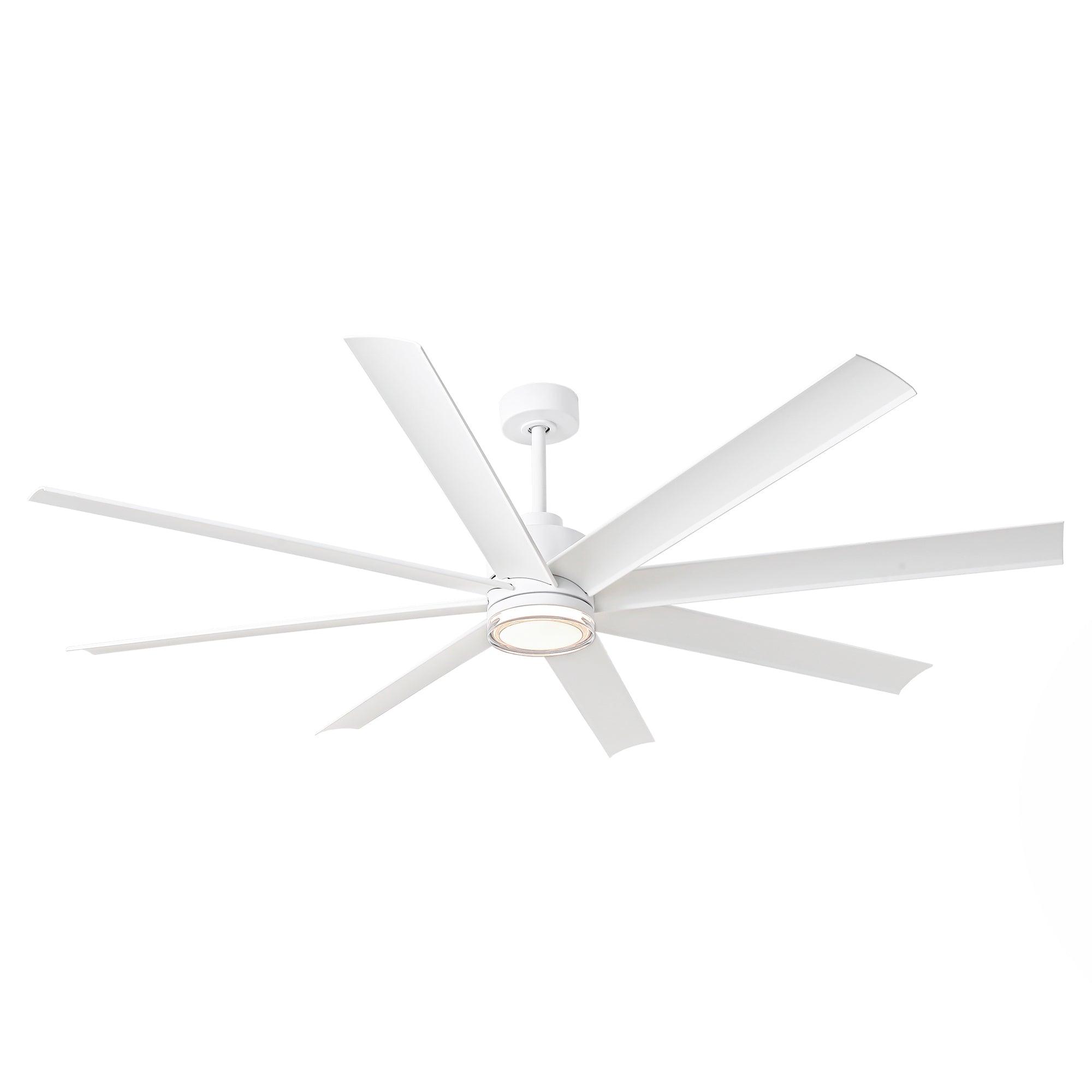 72 Inch Daugava Modern Downrod Mount Smart Fan with LED Light
