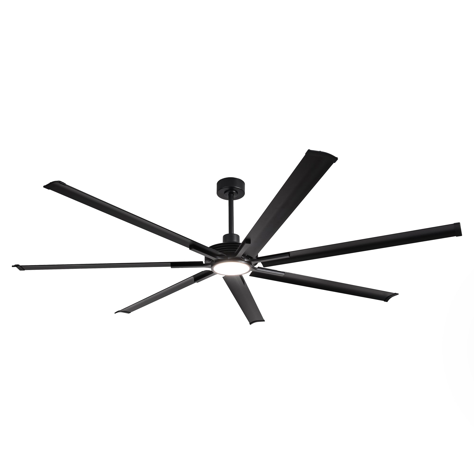 84 Inch 100 Inch Padus Black Large Size Ceiling Fan with Dimmable Lighting and Remote Control