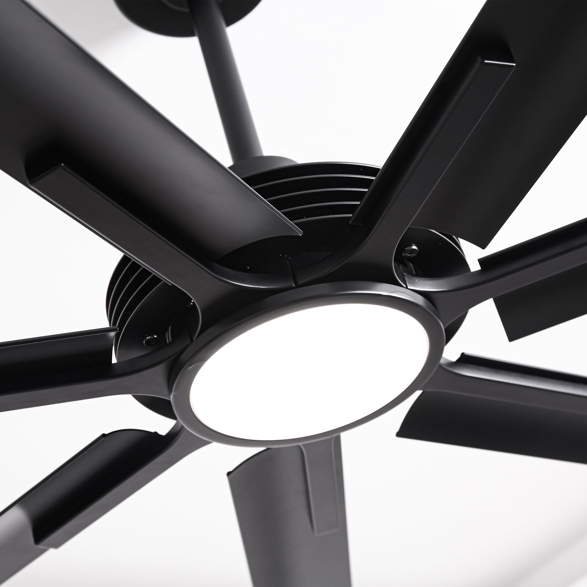 84 Inch 100 Inch Padus Black Large Size Ceiling Fan with Dimmable Lighting and Remote Control