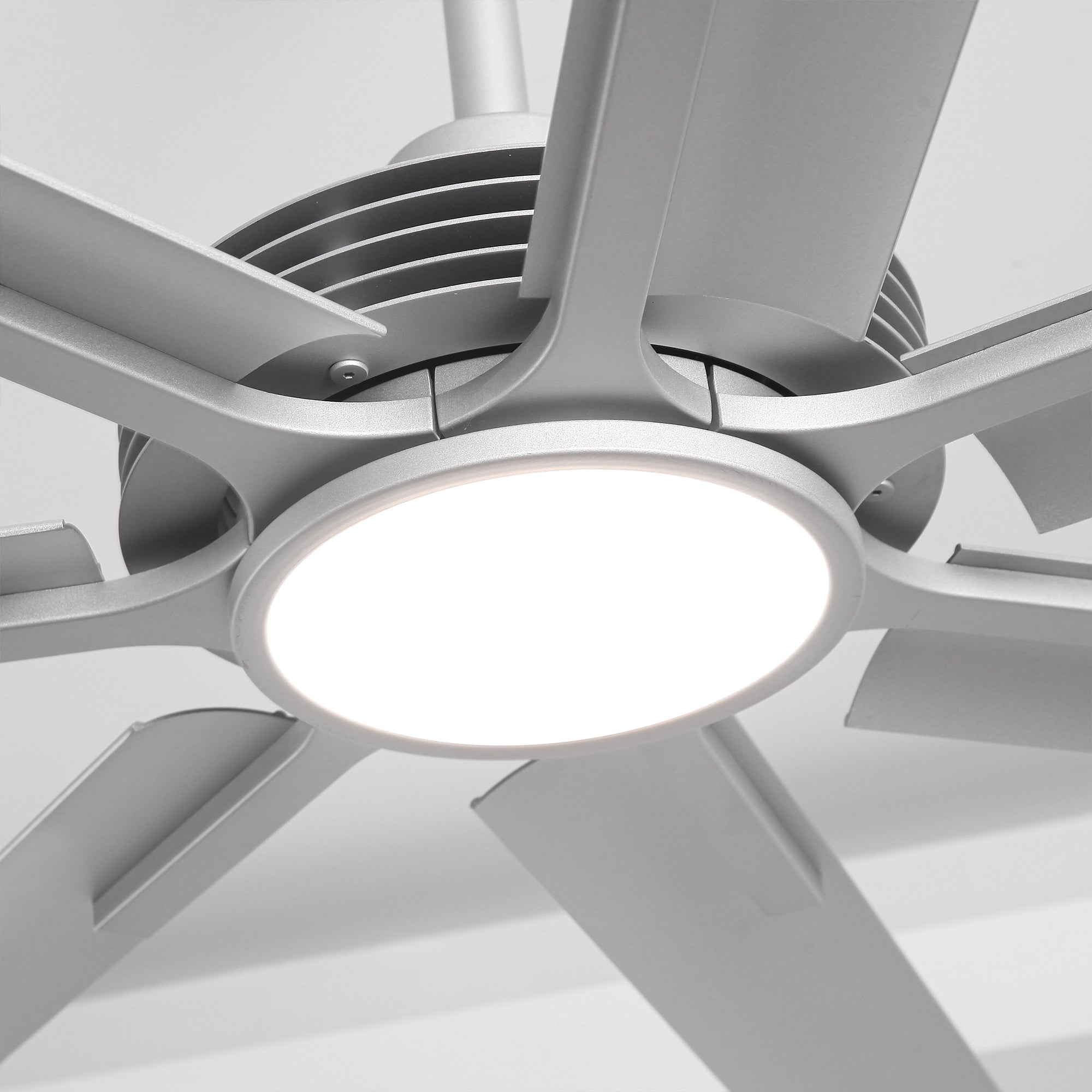 84 Inch 100 Inch Padus Black Large Size Ceiling Fan with Dimmable Lighting and Remote Control