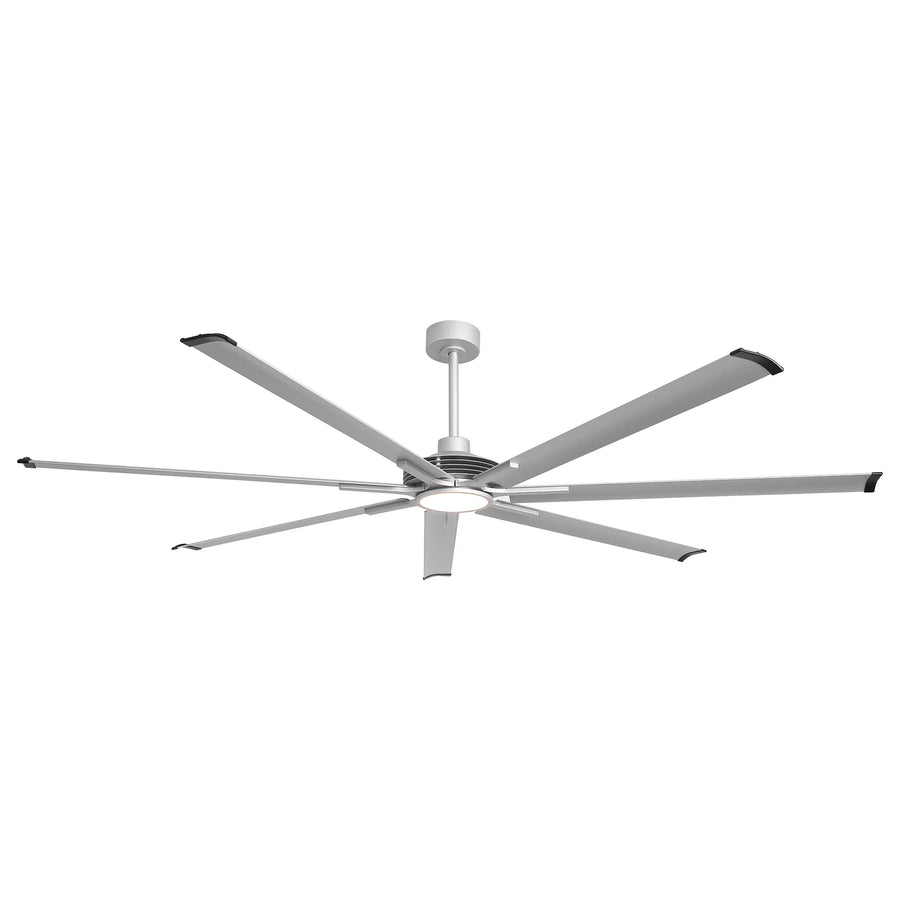 84 Inch 100 Inch Padus Black Large Size Ceiling Fan with Dimmable Lighting and Remote Control - Vaczon