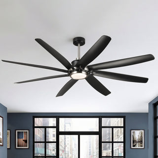 72" Alvis Modern LED Large Ceiling Fan with Remote Control