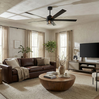 Vaczon 65" Downrod Mount Modern Reversible Ceiling Fan with Lighting and Remote Control