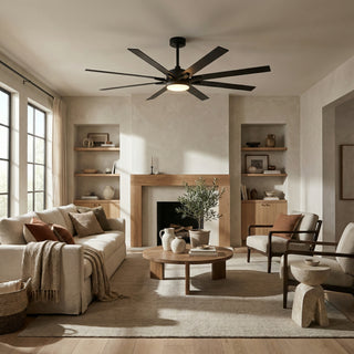 Vaczon 65" Teresa Modern Double-sided Blades Ceiling Fan with Remote Control and LED Light