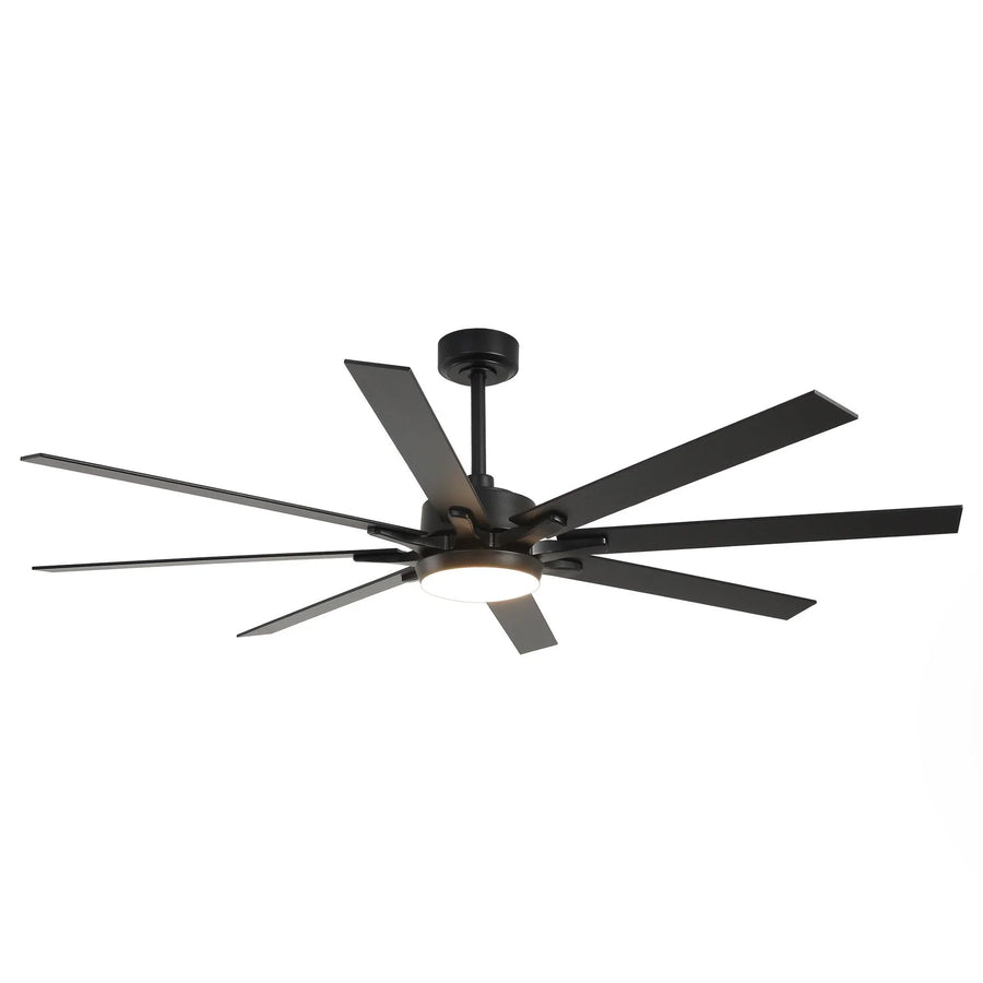 Vaczon 65" Teresa Modern Double-sided Blades Ceiling Fan with Remote Control and LED Light - Vaczon