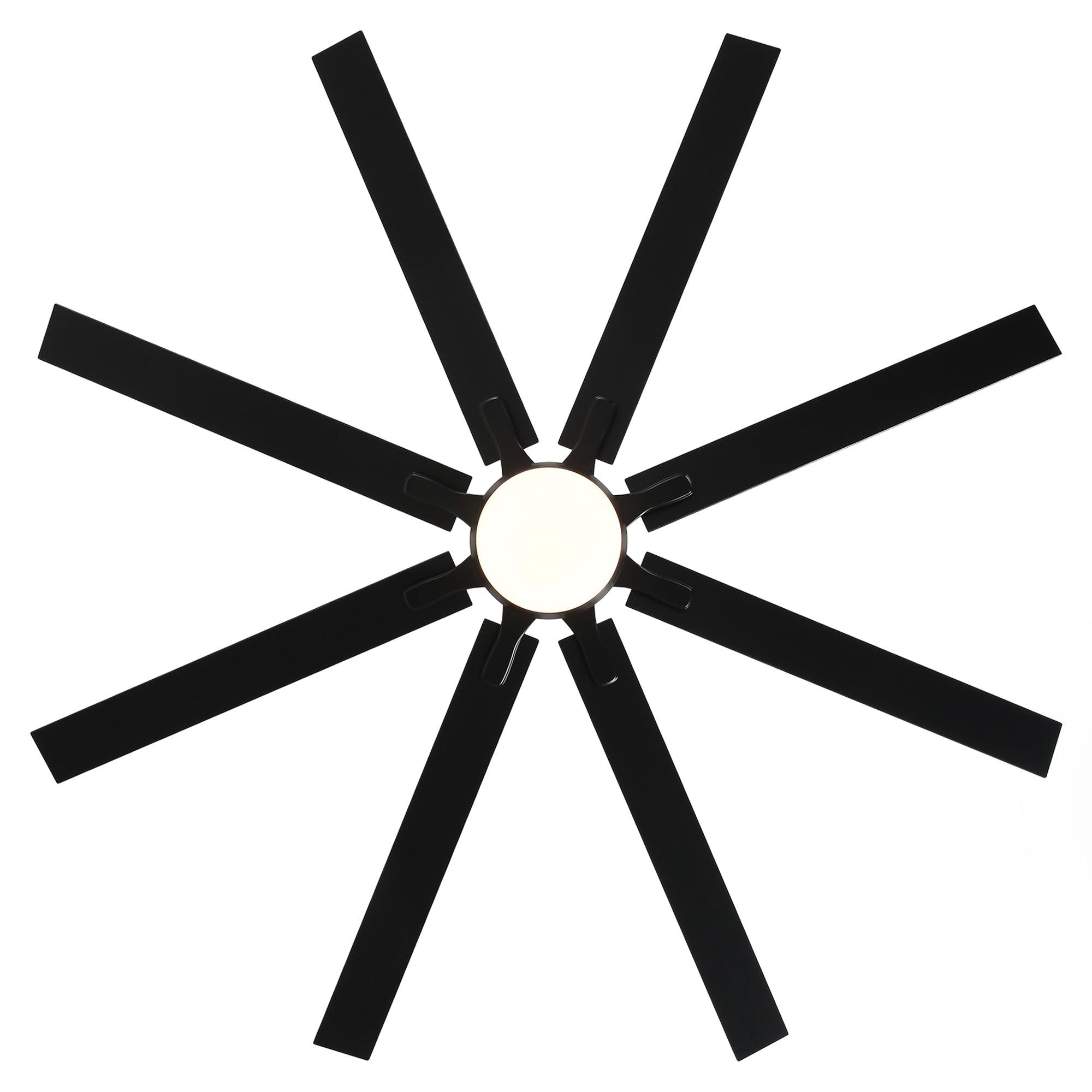 65 Inch Teresa Modern Double-sided Blades Ceiling Fan with Remote Control and LED Light