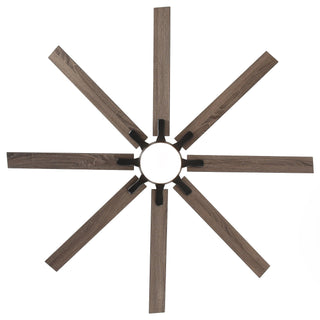 65 Inch Teresa Modern Double-sided Blades Ceiling Fan with Remote Control and LED Light