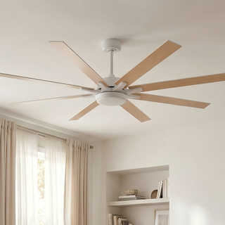 Vaczon 65" Teresa Modern Double-sided Blades Ceiling Fan with Remote Control and LED Light