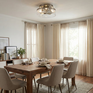 Vaczon 13" Flush Mount Reversible Ceiling Fan with Lighting and Remote Control