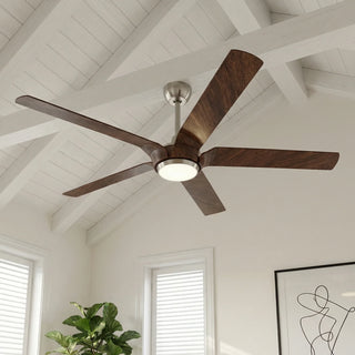 Vaczon 65" Fury Farmhouse DC Motor Downrod Mount Ceiling Fan with Lighting and Remote Control - Vaczon