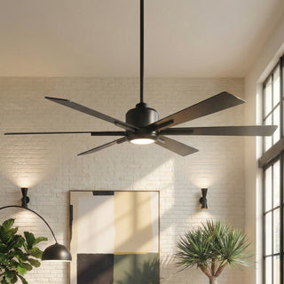 65" Bendan Industrial Downrod Mount Ceiling Fan with Lighting and Remote Control