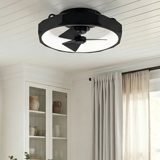 Vaczon 19" Britton Flush Mount Reversible Ceiling Fan with Remote Control