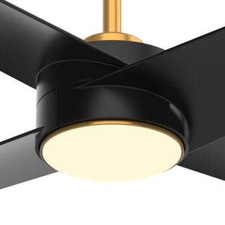 60" Parvez Modern DC Motor Downrod Mount Reversible Ceiling Fan with Lighting and Remote Control