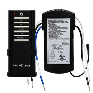 Parrot Uncle Ceiling Fan Remote and Receiver Kit with Wall Holder GA009