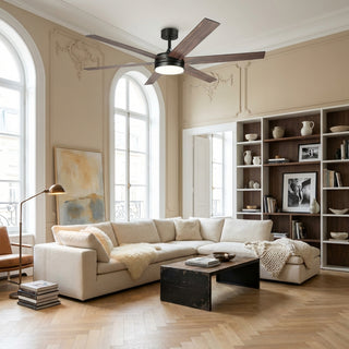 Vaczon 60" Volga DC Motor 6 Blades Modern Downrod Mount Ceiling Fan with Remote Control