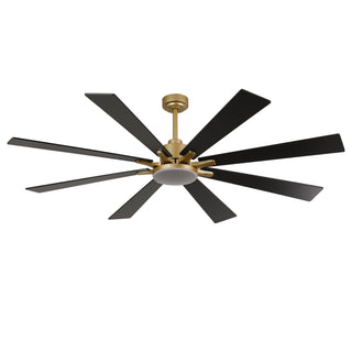 Vaczon 72" Elbe Modern Downrod Mount Ceiling Fan with Light and Remote Control