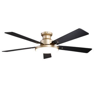 Vaczon 52" Riva Double-sided Blades LED Flush mount Ceiling Fan