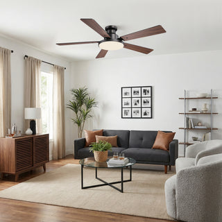 Vaczon 52" Riva Double-sided Blades LED Flush mount Ceiling Fan