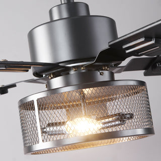 60 Inch Eden Black Ceiling Fan with Light and Remote Control