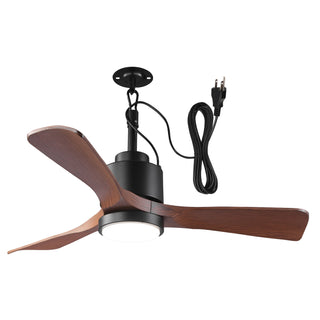 42" IP54 Outdoor Hanging Buckle Downrod LED Fan with APP & Remote Control