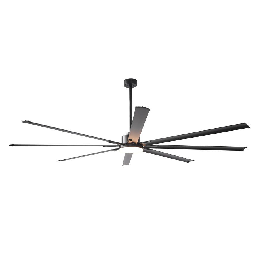 Vaczon 84" 100" Black LED Large HVLS Ceiling Fan with Remote Control - Vaczon