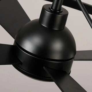 Vaczon 43" Chloe Black Industrial Fandelier with Light and Remote Control