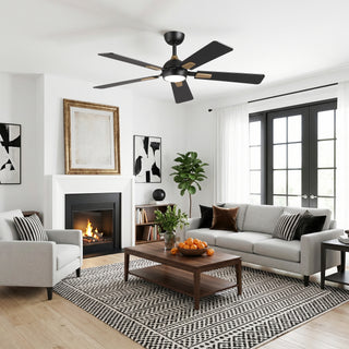 52" Modern Smart LED Ceiling Fan with Reversible DC Motor, Remote & App Control