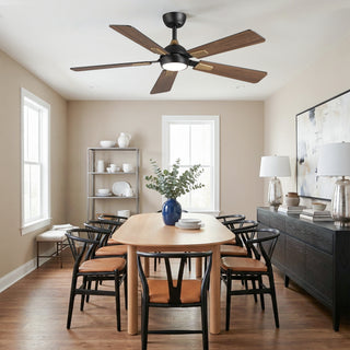 52"Smart LED Ceiling Fan with Reversible Blades