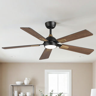 52"Smart LED Ceiling Fan with Reversible Blades