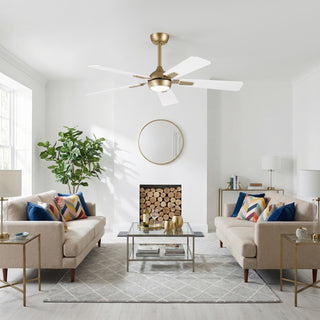 52" Modern Smart LED Ceiling Fan with Reversible DC Motor, Remote & App Control