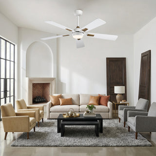 52"Smart LED Ceiling Fan with Reversible Blades