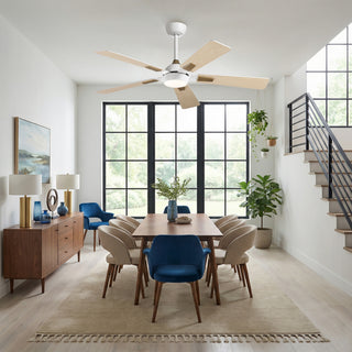52" Modern Smart LED Ceiling Fan with Reversible DC Motor, Remote & App Control