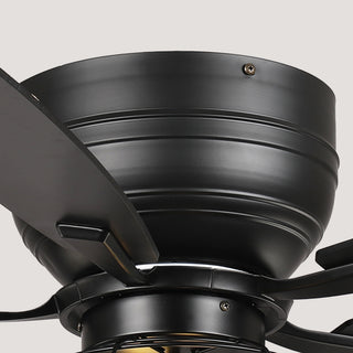 48" Flush Mount Industrial Ceiling Fan with Light