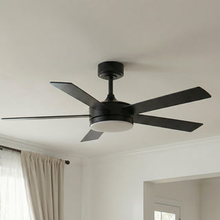 Vaczon 48" 5 Blades Industrial Modern Style DC Motor Ceiling Fan with LED Lighting and Remote Control