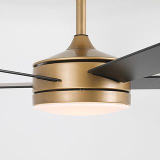 Vaczon 48" 5 Blades Industrial Modern Style DC Motor Ceiling Fan with LED Lighting