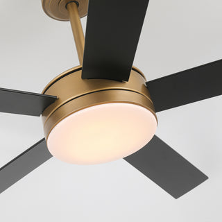 Vaczon 48" 5 Blades Industrial Modern Style DC Motor Ceiling Fan with LED Lighting