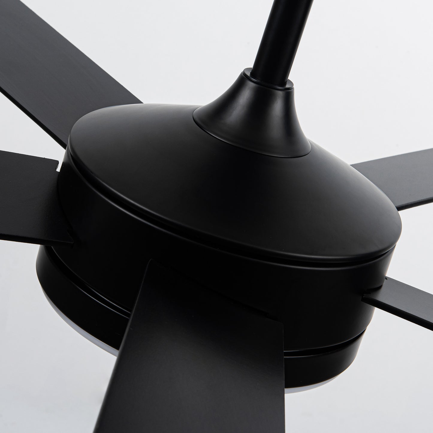 48" Black Ceiling Fan with Lights and Remote Control, 5 Blades Modern Ceiling Fans